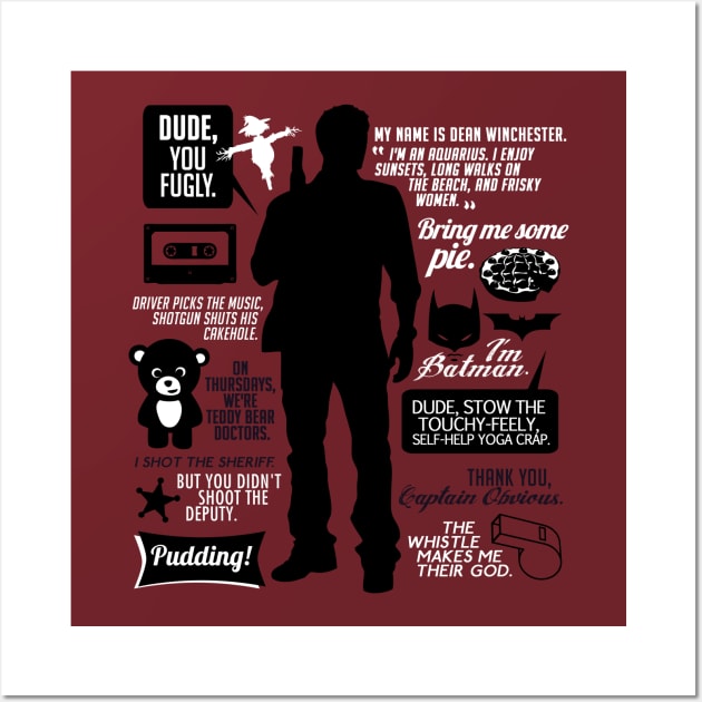 Dean Winchester Quotes Wall Art by aviaa